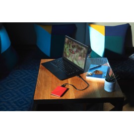 WD - My Passport 2TB External USB 3.0 Portable Hard Drive - Red