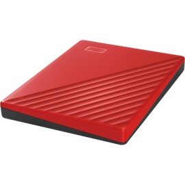 WD - My Passport 2TB External USB 3.0 Portable Hard Drive - Red