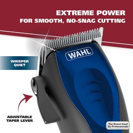 Wahl Clipper Self-Cut Compact Personal Haircutting Kit with Whisper Quiet Operation, Adjustable Taper Lever, and 12 Hair Clipper Guards for Clipping,…