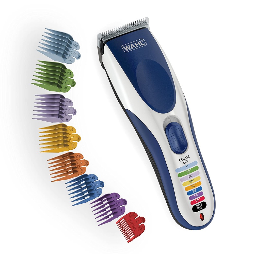 Wahl Color Pro Cordless Rechargeable Hair Clipper & Trimmer – Easy Color-Coded Guide Combs - For Men, Women, & Children