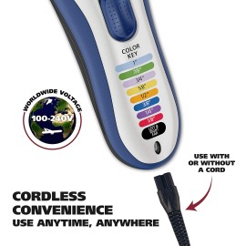 Wahl Color Pro Cordless Rechargeable Hair Clipper & Trimmer – Easy Color-Coded Guide Combs - For Men, Women, & Children
