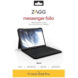 ZAGG Messenger Folio - Bluetooth, Tablet Keyboard and Case - Made for Apple iPad Pro 11" (2018 version) Black