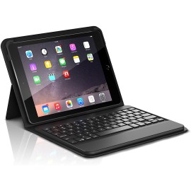 ZAGG Rugged Messenger Keyboard and folio case backlit Bluetooth black keyboard, black case