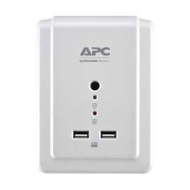 APC P6WU2 Essential SurgeArrest 6-Outlet Wall Mount with USB, 120V, White