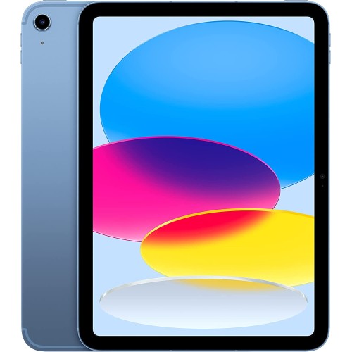 Apple iPad (10th Generation): with A14 Bionic chip, 10.9-inch Liquid Retina Display, 256GB, Wi-Fi 6 + 5G Cellular, 12MP front/12MP Back Camera, Touch ID, All-Day Battery Life