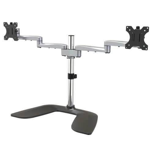 StarTech Dual Monitor Stand, Ergonomic Desktop Monitor Stand for up to 32" VESA Displays