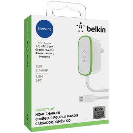 Belkin Home Charger With Hardwired 6ft Micro USB Charging Cable
