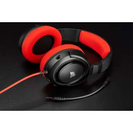 CORSAIR Gaming HS35 9011198- Headset - full size - wired - 3.5 mm jack - red