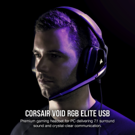 Corsair VOID RGB ELITE USB Premium Gaming Headset with 7.1 Surround Sound — Carbon