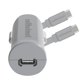 cellhelmet 27-Watt USB-C PD Car Charger with USB-C to USB-C Flat Cable, 3 Feet
