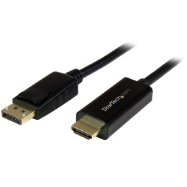 StarTech 6.5 ft / 2m DisplayPort to HDMI converter cable - 4K (DP2HDMM2MB) - Adapter cable - DisplayPort male to HDMI male