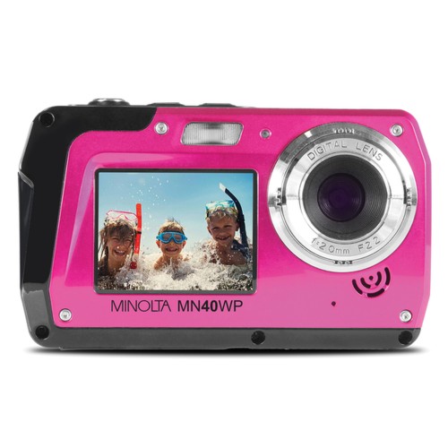 Minolta48.0-Megapixel Waterproof Digital Camera (Pink) ELBMN40WPPK By Petra48.0-Megapixel Waterproof Digital Camera (Pink)