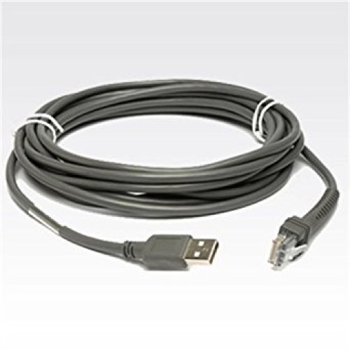 ZabraShielded USB Cable: Series A Connector, 15ft. Straight