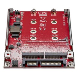 Dual-Slot M.2 Drive to SATA Adapter for 2.5" Drive Bay - RAIDCreate high-performance storage with configurable RAID, by installing two M.2 SATA SSDs into a 2.5” SATA interface