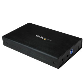 StarTech 3.5in Black Aluminum USB 3.0 External SATA III SSD / HDD Enclosure with UASP for SATA 6Gbps - 3.5" SATA Hard Drive Enclosure