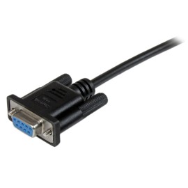 StarTech 2m Black DB9 RS232 Serial Null Modem Cable F/F - DB9 Female to Female - 9 pin RS232 Null Modem Cable