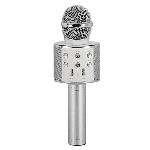 Supersonic  Wireless Bluetooth(R) Microphone With Built-In Hi-Fi Speaker (Silver)