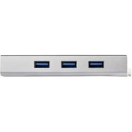 StarTech 3-Port USB 3.0 Hub with Gigabit Ethernet - Up to 5Gbps - Portable USB Port Expander with Built-in Cable