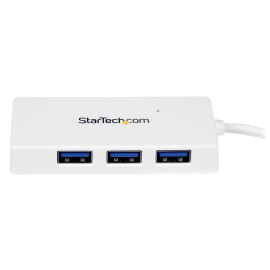 StarTech 4 Port USB 3.0 Hub - Multi Port USB Hub w/ Built-in Cable - Powered USB 3.0 Extender for Your Laptop