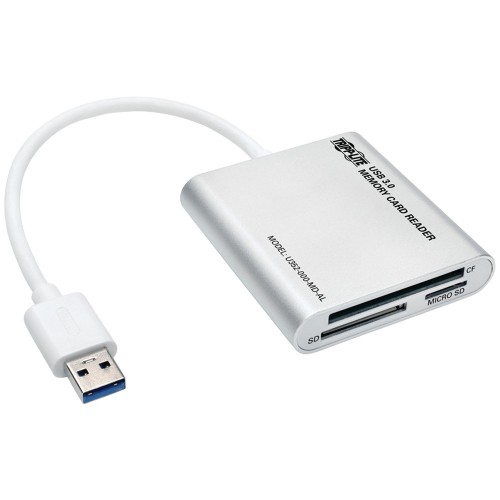 Tripp Lite U352-000-MD-AL USB 3.0 Memory Card Reader/Writer Aluminum Case