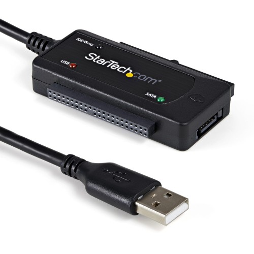 StarTech USB 2.0 to IDE SATA Adapter 2.5 / 3.5" SSD / HDD USB to IDE & SATA Converter Cable - USB Hard Drive Adapter