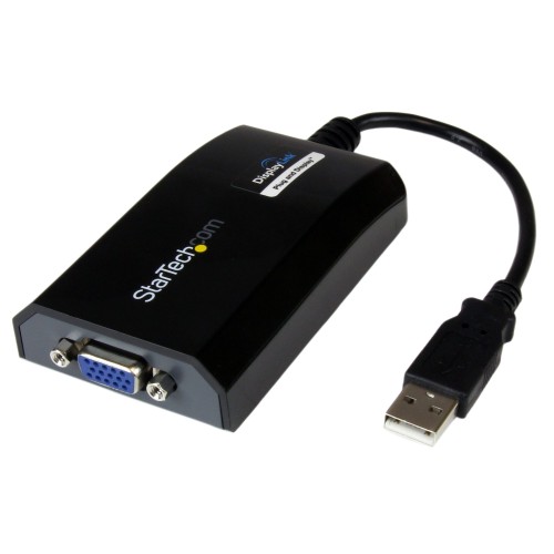 StarTech USB to VGA Adapter - 1920x1200 - External Video & Graphics Card - Dual Monitor - Supports Mac & Windows and Mirror & Extend Mode