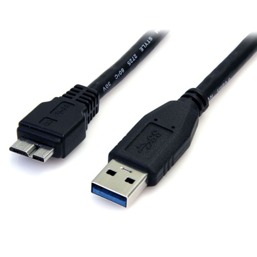 StarTech 1.5ft Blk USBSuperSpeed USB 3.0 Cable A to Micro B - M/M