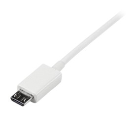 StarTech 2m White Micro USB Cable Cord - A to Micro B - Micro USB Charging Data Cable - USB 2.0 - 1x USB A Male, 1x USB Micro B Male