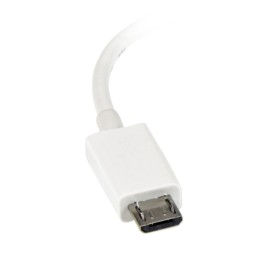 StarTech 5in White Micro USB to USB OTG Host Adapter M/F - Micro USB Male to USB A Female On-The-Go Host Cable Adapter