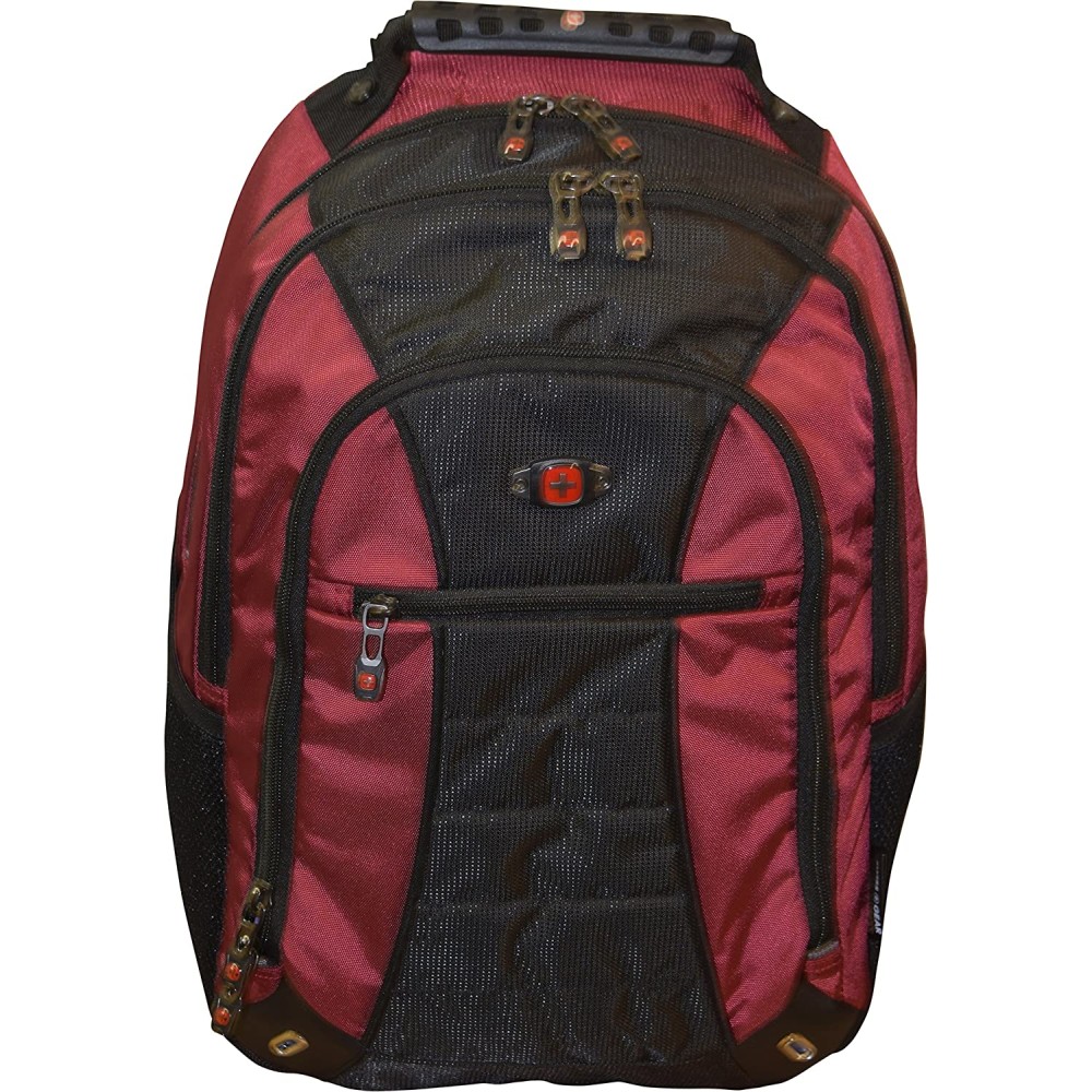 wissGear Skywalk 16" Padded Laptop Backpack/School Travel Bag, Crimson