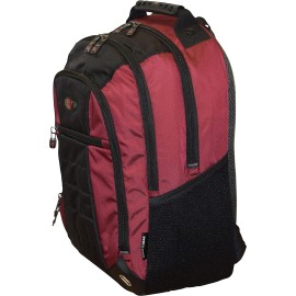 wissGear Skywalk 16" Padded Laptop Backpack/School Travel Bag, Crimson