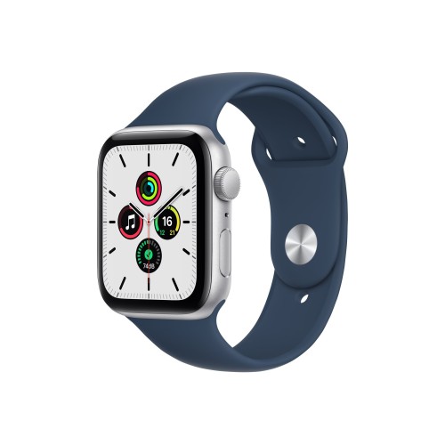Apple Watch SE GPS 44mm Silver Aluminum Case With Abyss Blue Sport