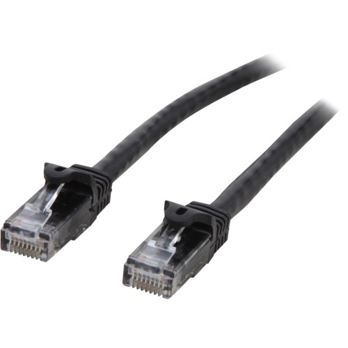 25ft CAT6 Ethernet Cable - Black CAT 6 Gigabit Ethernet Wire -650MHz 100W PoE RJ45 UTP Network/Patch Cord Snagless w/Strain Relief Fluke Tested/Wiring is UL Certified/TIA