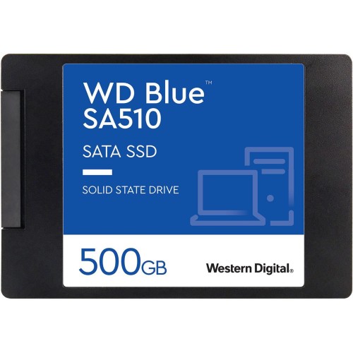 WD Blue SA510 WDS500G3B0A - SSD - 500 GB - internal - 2.5" - SATA 6Gb/s - blue