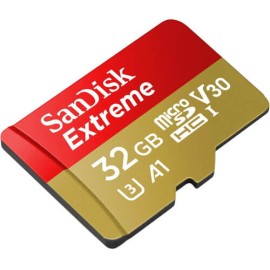 SanDisk Extreme - Flash memory card (microSDHC to SD adapter included) - 32 GB - A1 / Video Class V30 / UHS-I U3 / Class10 - microSDHC UHS-I