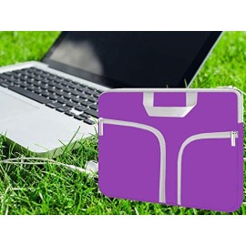 HESTECH Laptop case 14 inch,Chromebook Sleeve Cover,Neoprene Protective Carrying Bag for 14-15.6" Purple