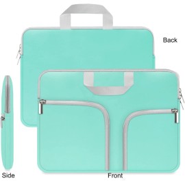 HESTECH Laptop case 14 inch,Chromebook Sleeve Cover,Neoprene Protective Carrying Bag for 14-15.6" Green