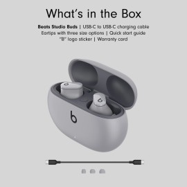 Beats Studio Buds – True Wireless Noise Cancelling Earbuds – Compatible with Apple & Android, Built-in Microphone Moon Gray