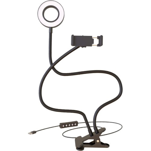 Bower 24-In. Flexible White And Rgb Ring Light With Smartphone Holder