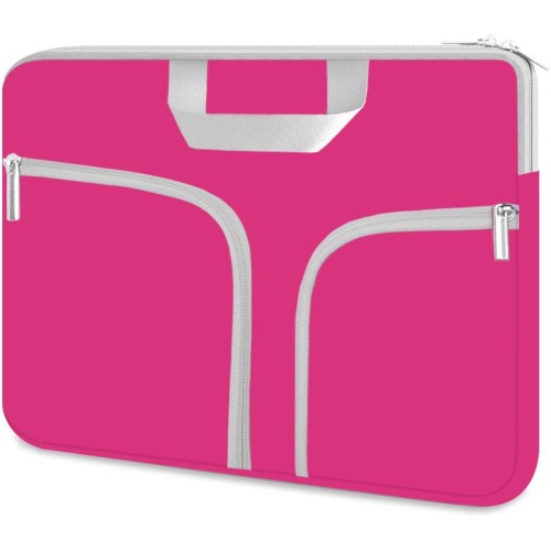 HESTECH Laptop case 14 inch,Chromebook Sleeve Cover,Neoprene Protective Carrying Bag for 14-15.6" Hot Pink
