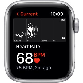 Apple Watch SE (GPS) 40mm Silver Aluminum Case with Abyss Blue Sport Band - Silver
