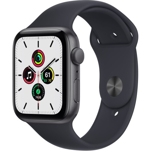 Apple Watch SE (GPS) 44mm Space Gray Aluminum Case with Sport Band - Space Gray