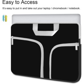 Chromebook Case, HESTECH 14-15.4 Neoprene Laptop Sleeve Case with Handle for 15-15.6 Inch Black