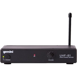 Gemini, 1 Professional Audio DJ Equipment Superior Single Channel Wireless UHF System and Handheld Microphone with 150ft Opereating Range, (UHF-01M F3)