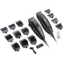 Andis Professional PivotPro and SpeedMaster Hair Clipper and Beard Trimmer PivotMotor Set, Black