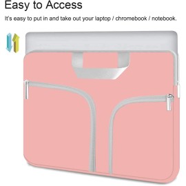 HESTECH 15.6 Laptop Sleeve Case Cover Protective Bag for 15"inch Pink