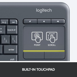 Logitech Wireless Touch Keyboard K400 Plus Keyboard with touchpad black