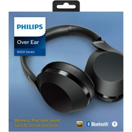 Philips PH802 Wireless Bluetooth Over-Ear Headphones Noise Isolation Stereo with Hi-Res Audio, up to 30 Hours Playtime with Rapid Charge (TAPH802BK)