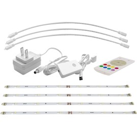 GE LED Tape Light, Color Changing Light Tape, 17 Colors, 4 Light Strips 12 Inches (4 Pack)