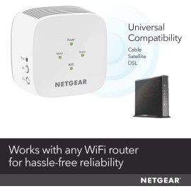 NETGEAR WiFi Range Extender EX5000 - Coverage up to 1500 Sq.Ft. and 25 Devices, WiFi Extender AC1200